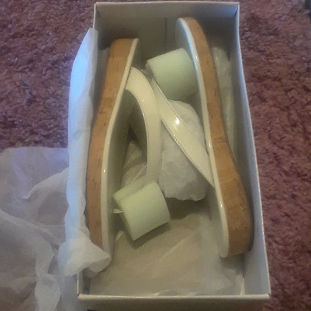 White nine west sandals